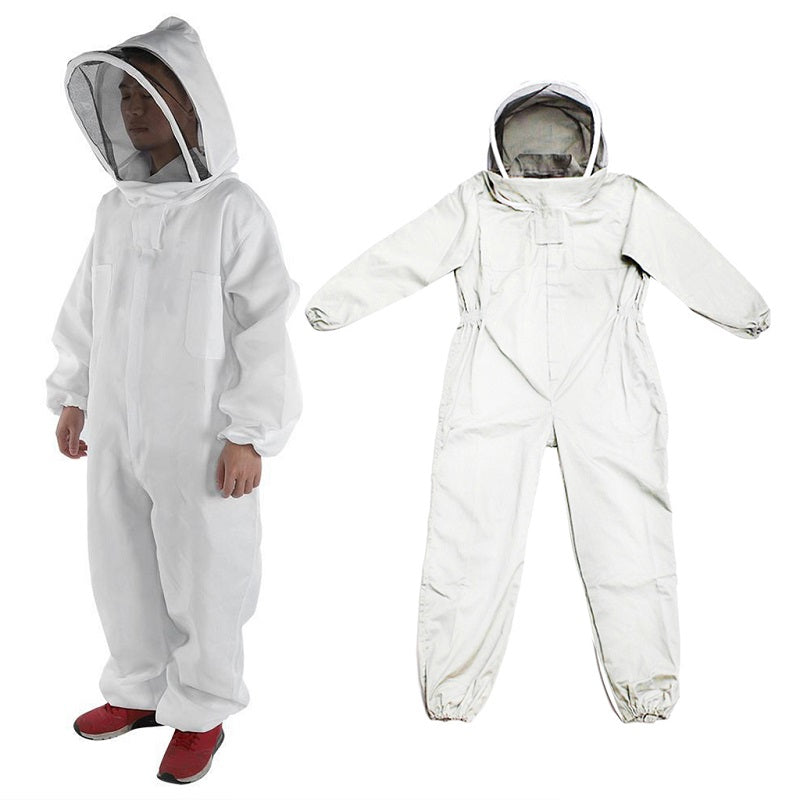 Full Body Beekeeping Suit Hooded Veil Bee Farm Clothing XL