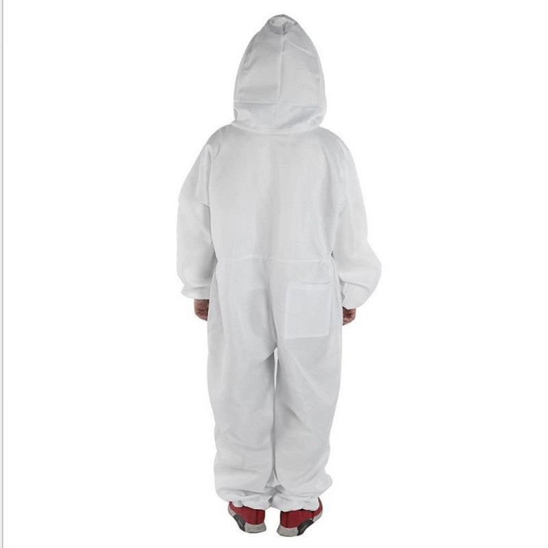 Full Body Beekeeping Suit Hooded Veil Bee Farm Clothing L