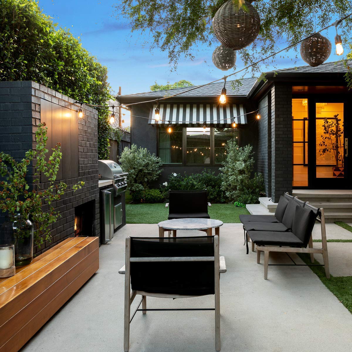 Festoon light string 10m used for garden party lighting