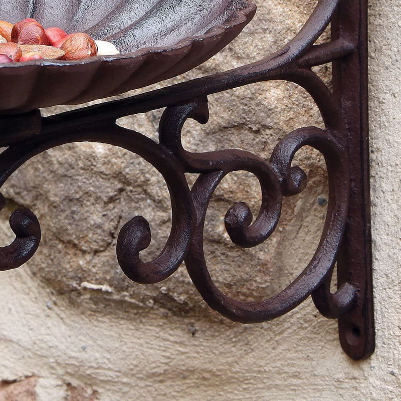 Cast Iron Rustic Brown Two Birds Bath