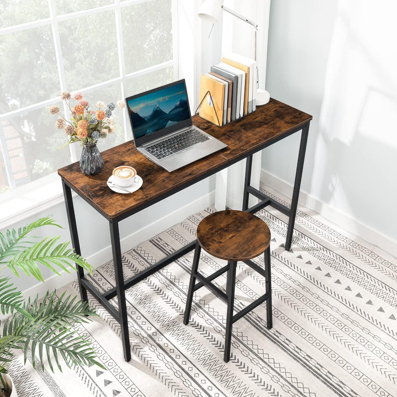 Rustic Bar Table Set with 2 Bar Stools