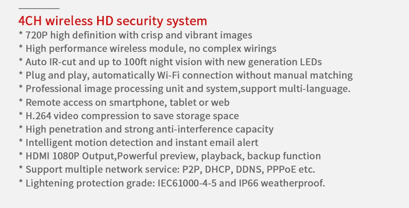 Wireless Security Camera System 8 Camera