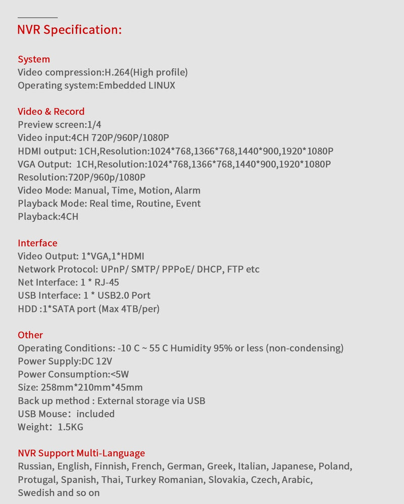 Wireless Security Camera System 8 Camera