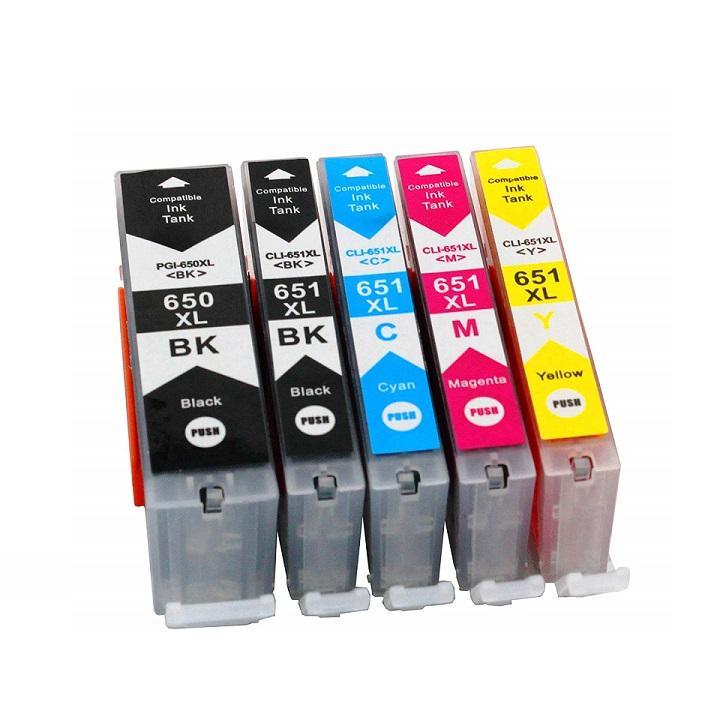 Canon ink cartridges set displaying cyan and magenta colours