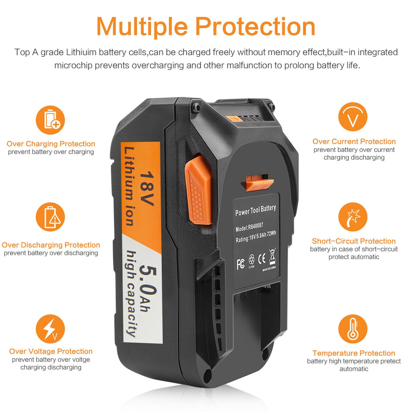 AEG 18V battery next to compatible charger model