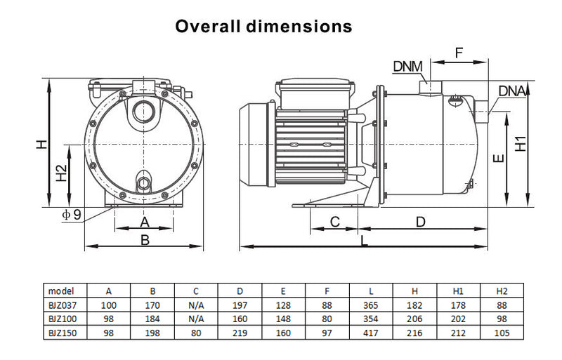 WATER PUMP S/S DOMESTIC HOUSEHOLD PUMP 550W
