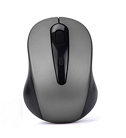 Close-up of wireless mouse portable scroll wheel and buttons