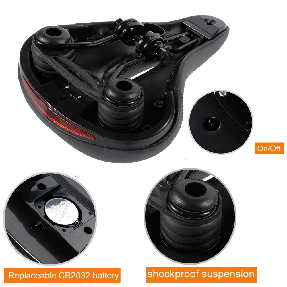 Bike saddle with porous wrench for easy installation