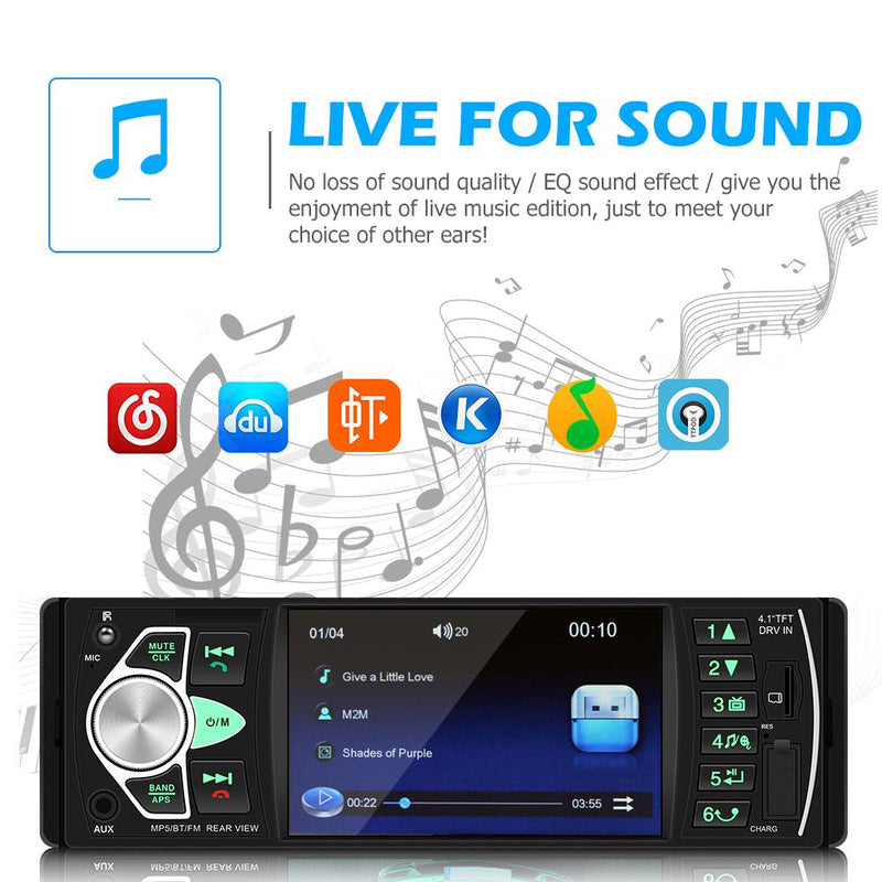 4.1 inch Car Stereo Bluetooth MP5 Player