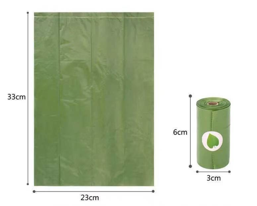 Roll of dog poo bags with easy tear break-point design
