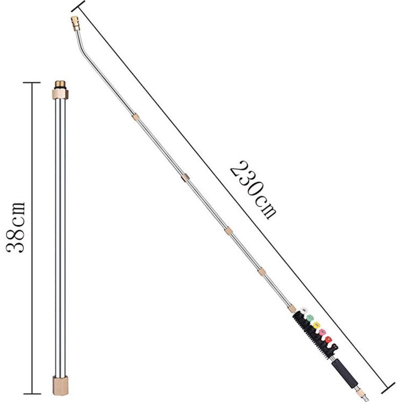 7PC 1/4 Inch High Pressure Washer Wand Extension Set