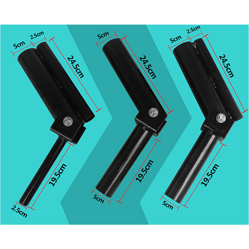 Barbell landmine attachment showing compact size and sturdy build