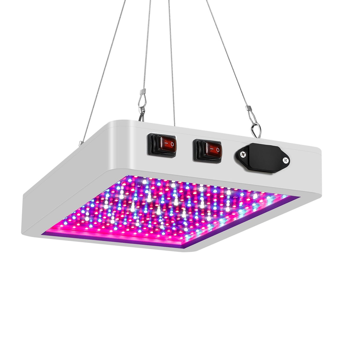 LED grow light plant lights installed in indoor garden setup