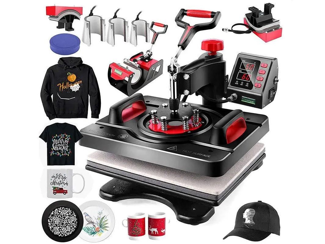 Heat press machine compact design with safety features