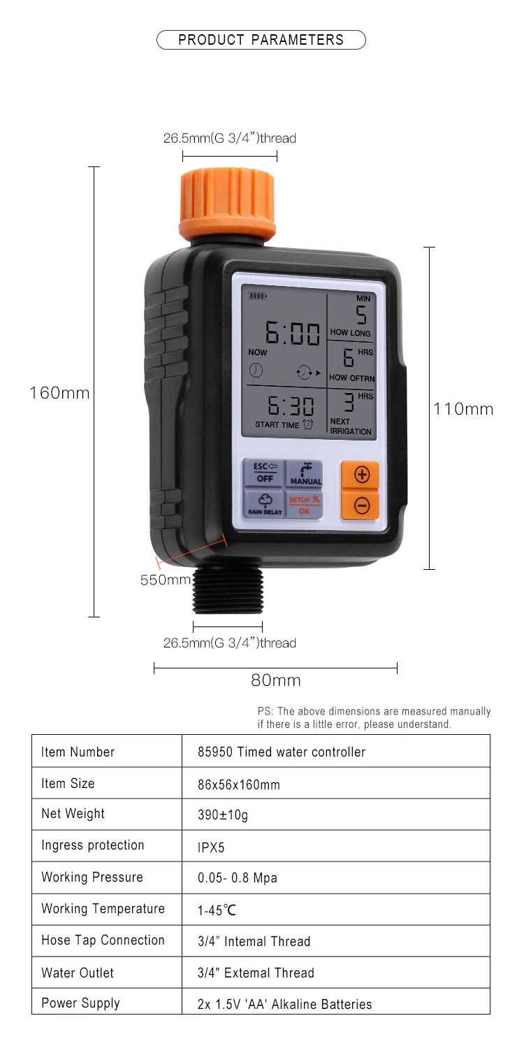Water Irrigation Timer