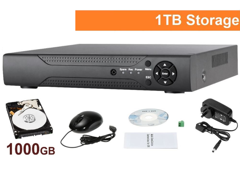 DVR 8CH Recorder with 1 TB HDD