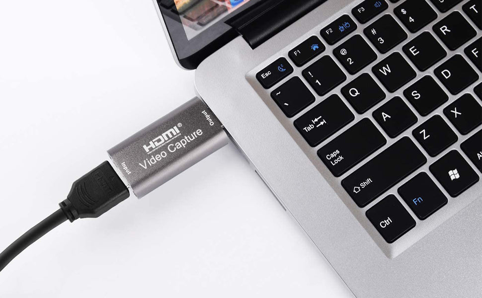 HDMI to USB video capture card with action cam connection setup