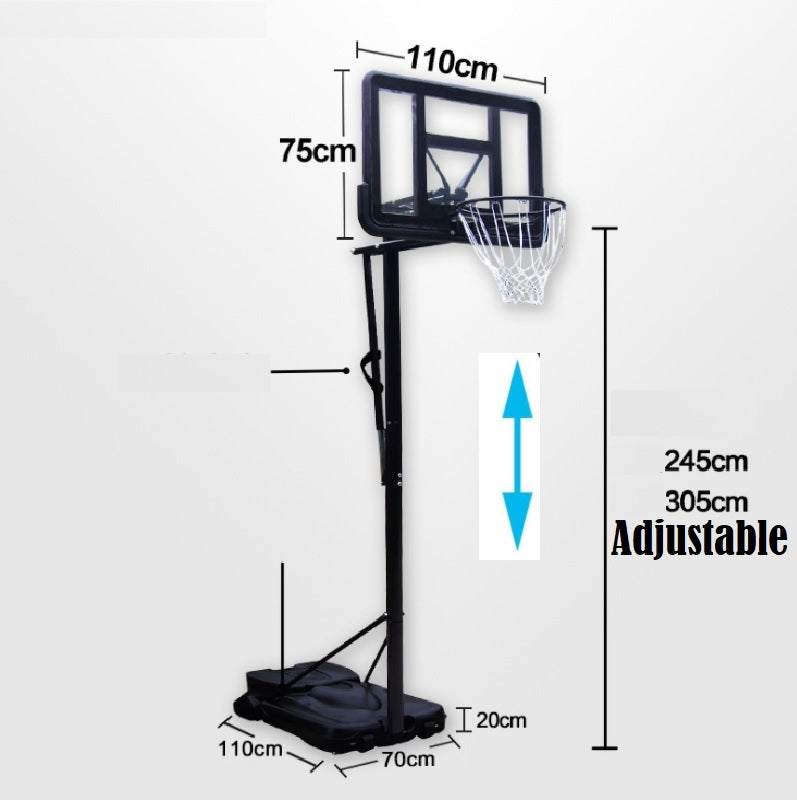 Adjustable Portable Basketball Stand Hoop