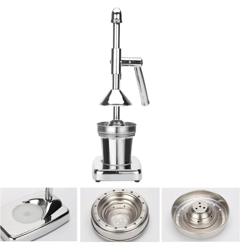Manual Press Citrus Juicer Stainless Steel Silver