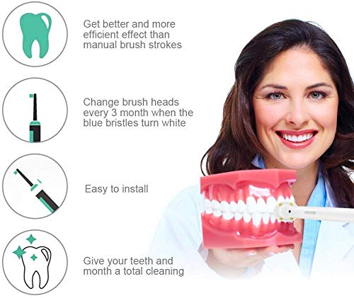 Replacement brush heads designed to massage gums gently