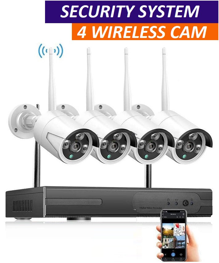 Wireless Security Camera system with 4 Cameras