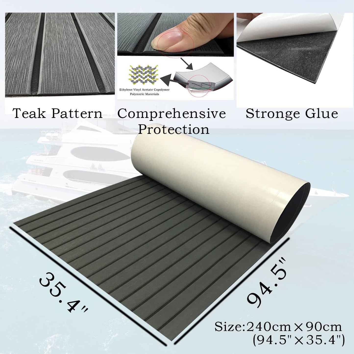 Marine carpet boat flooring mat cut to fit helm area