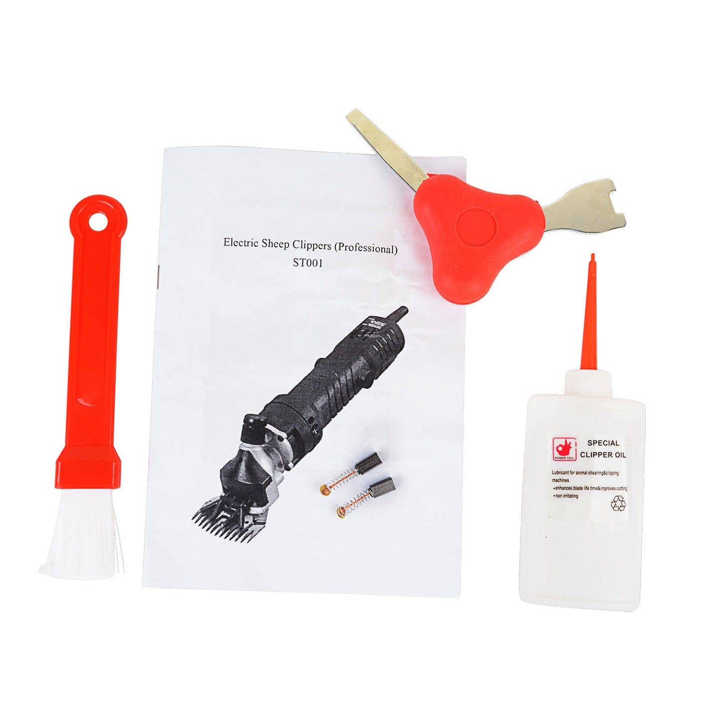 Electric sheep clippers used for goat grooming on farm