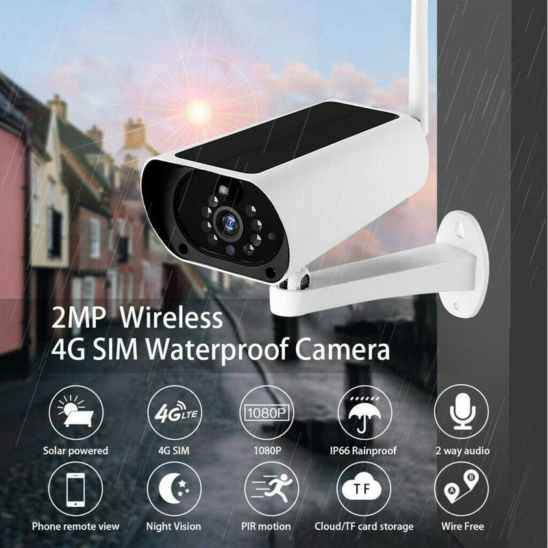 Wireless Security Camera System 100% Wire Free 4G Solar Camera