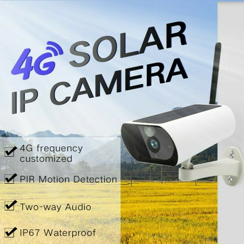 Wireless Security Camera System 100% Wire Free 4G Solar Camera
