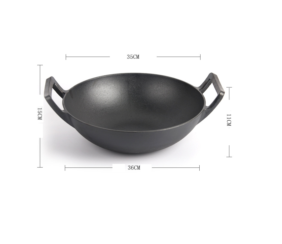 Cast Iron Wok Pan