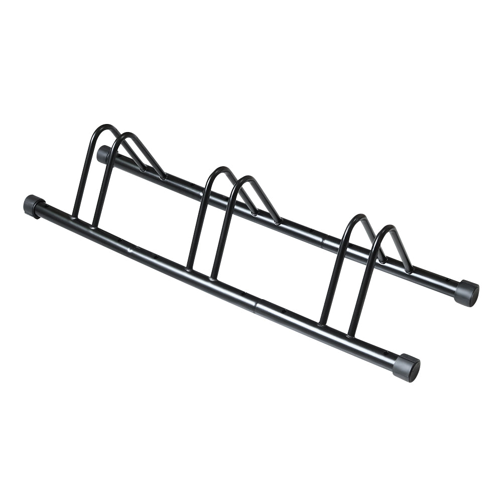 Top angle of bike stand bike rack with three bike holders