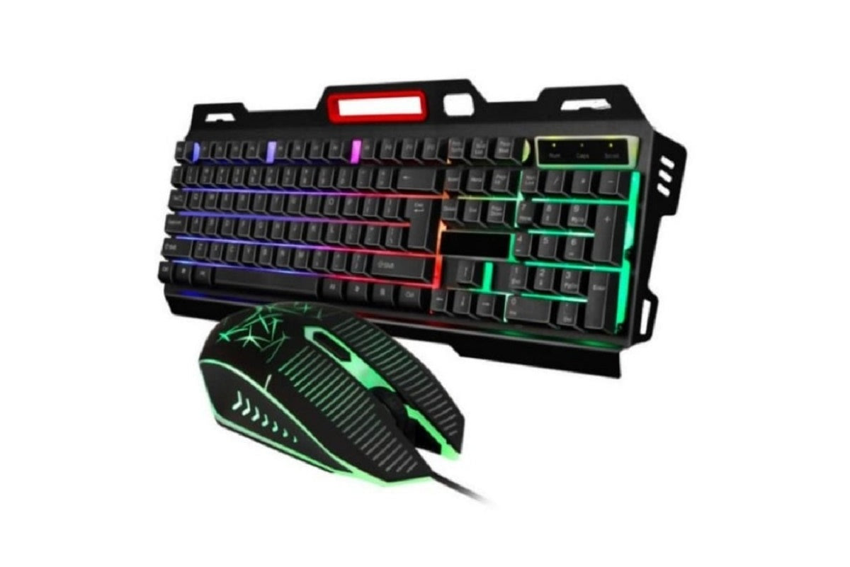 Close up of gaming keyboard with colourful LED lighting in NZ