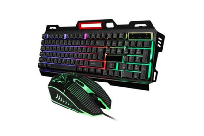 Close up of gaming keyboard with colourful LED lighting in NZ