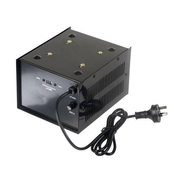 Top view of step down transformer 500W showing dimensions