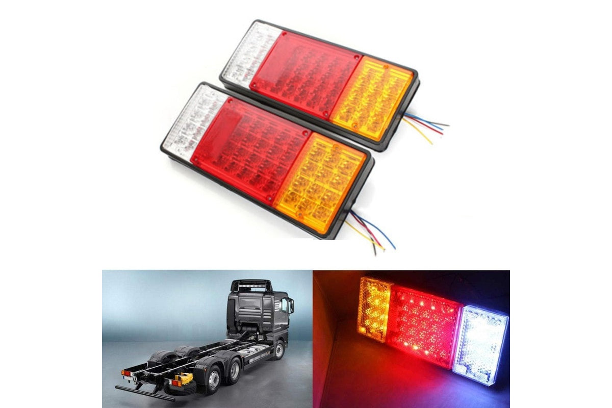 Close up of trailer lights LED tail lights 12V waterproof housing