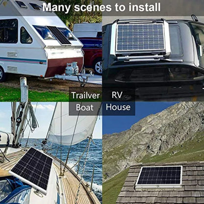 100W solar panel kit used for garden light power supply in NZ
