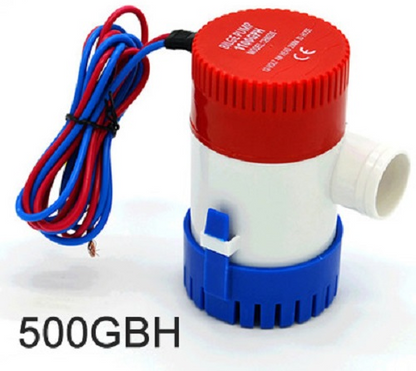 Close-up of snap-lock strainer base on bilge pump 12V 500gph