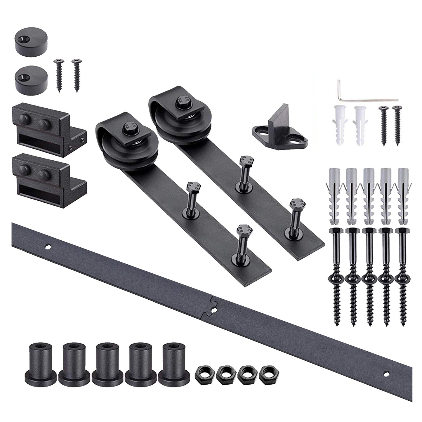 Barn door hardware 2m demonstrating smooth quiet sliding