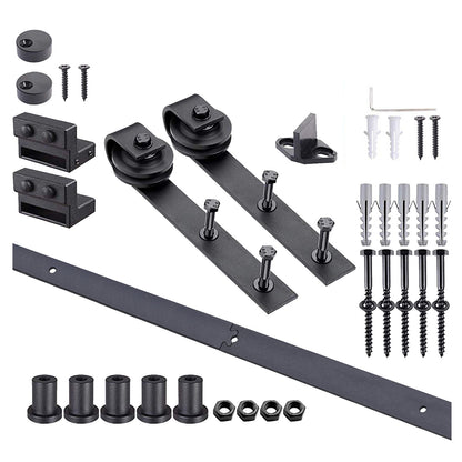 Barn door hardware 2m demonstrating smooth quiet sliding