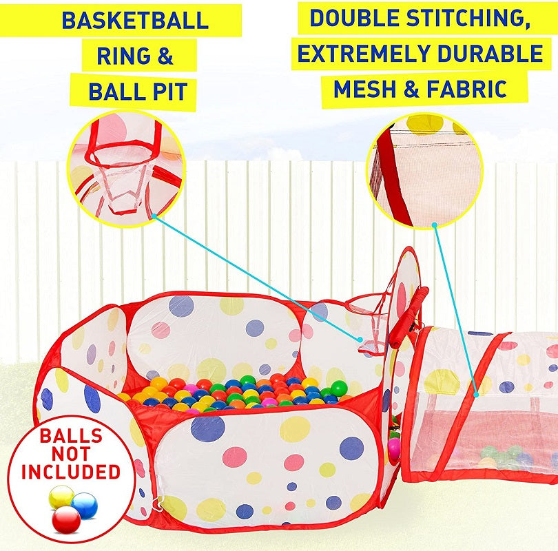 Kids Play Tent Tunnel Set