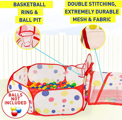 Kids Play Tent Tunnel Set