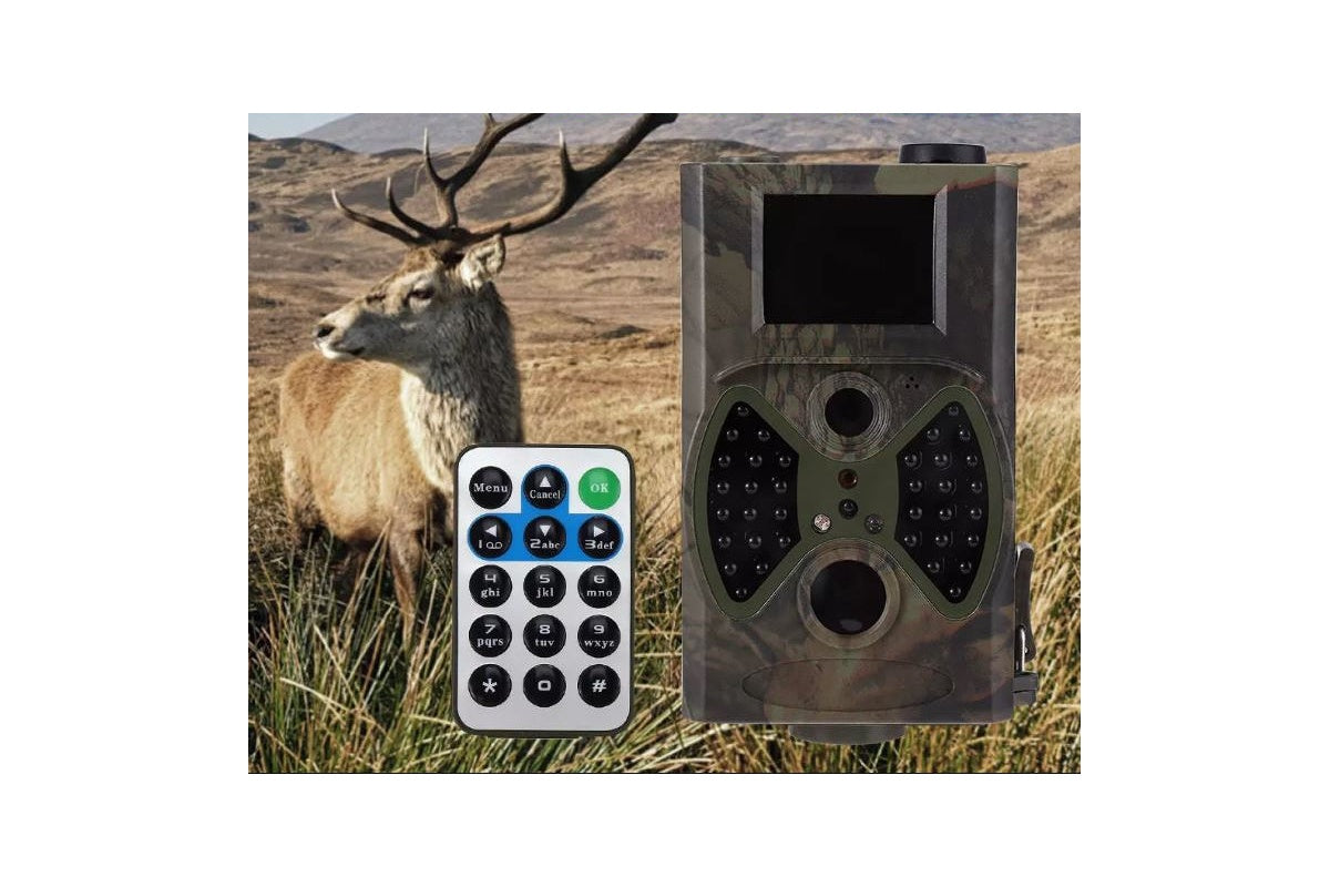 Close up of night vision infrared LEDs on hunting camera 12MP