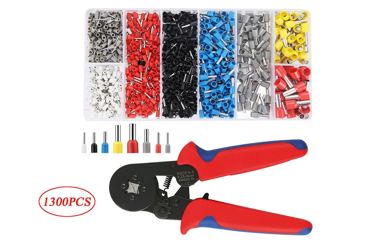 Close up of crimping plier with nylon handle