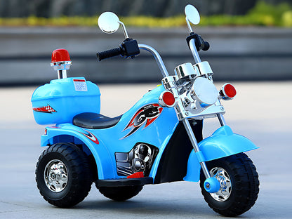 Kids ride on bike showing built-in music speaker