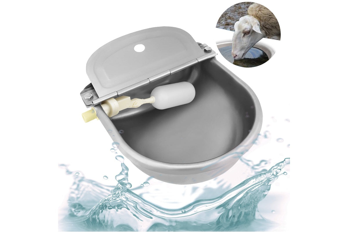 Top view of automatic drinking bowl water trough bowl with sloping design