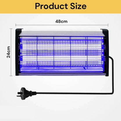 Close up of Bug Zapper UV light tube glowing
