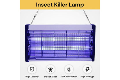 Side angle of Bug Zapper insect killer in black casing