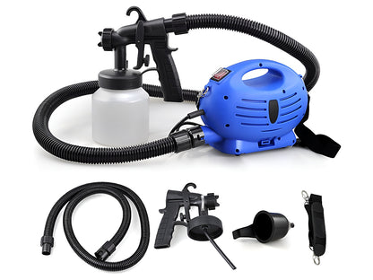 Top view of electric paint spray gun trigger and handle