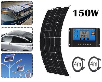 150W 18V Solar Panel Charger Monocrystalline Flexible