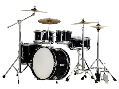 Close-up of Drum Kit Set black bass drum and pedal